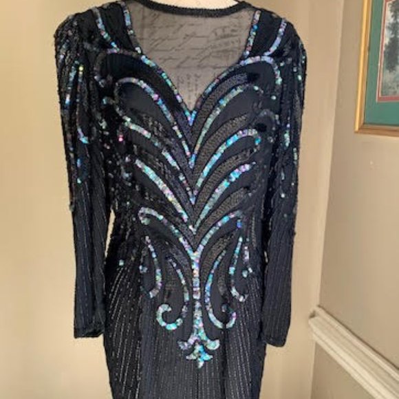 AJ Bari Dresses & Skirts - Sequin Cocktail Dress - Size 14